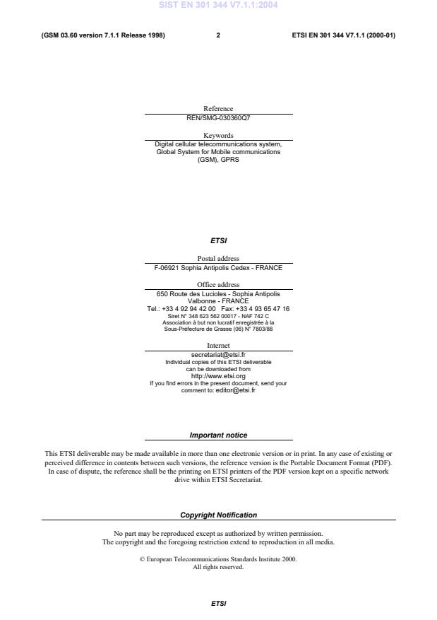 SIST EN 301 344 V7.1.1:2004 SIST EN 301 344 V7.1.1:2004 - Page 4 preview