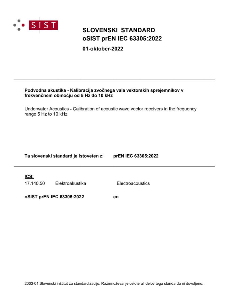 prEN IEC 63305:2022 - BARVE