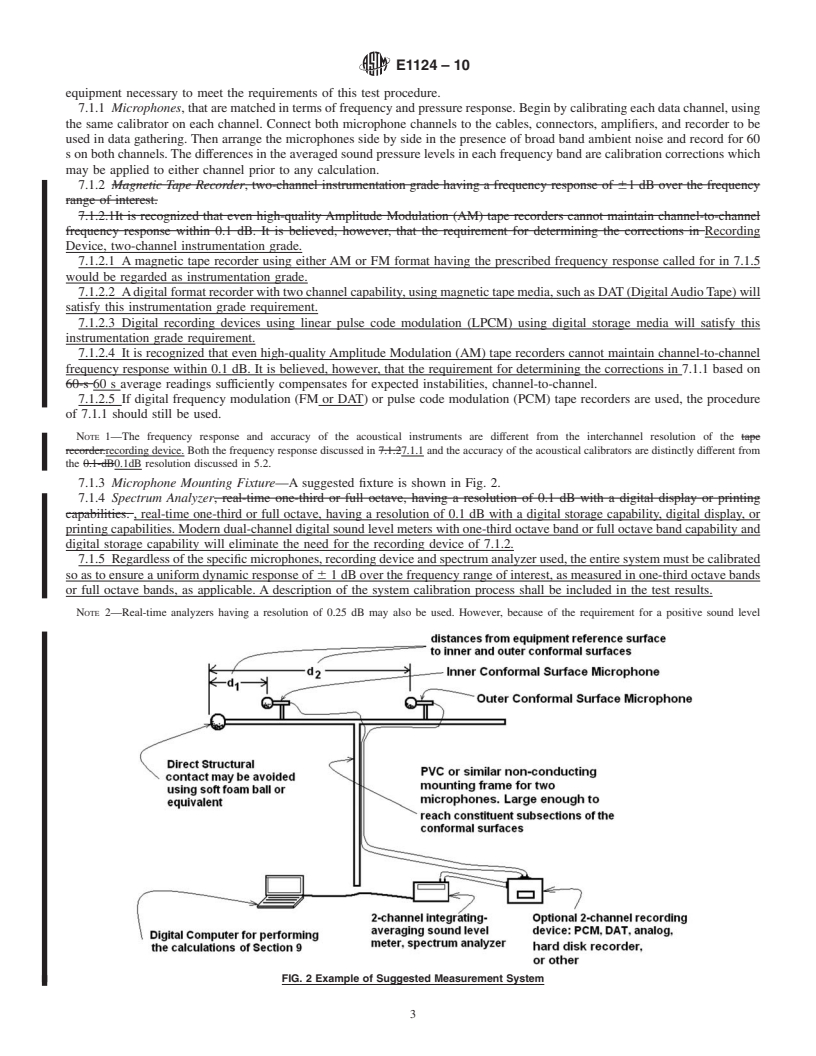 REDLINE ASTM E1124-10 - Standard Test Method for Field Measurement of Sound Power Level by the Two-Surface Method