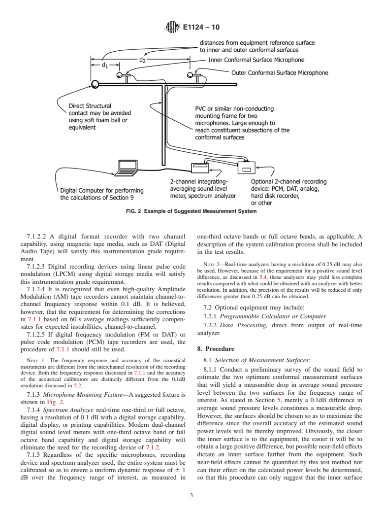 ASTM E1124-10 - Standard Test Method for Field Measurement of Sound Power Level by the Two-Surface Method