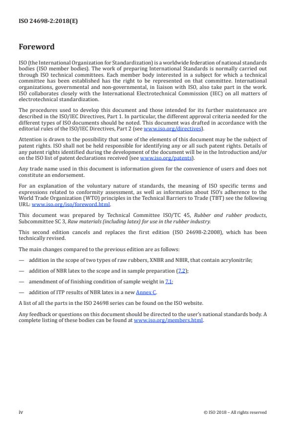 ISO 24698-2:2018 ISO 24698-2:2018 - Rubber, raw -- Determination of bound acrylonitrile content in acrylonitrile-butadiene rubber (NBR) - Page 4 preview