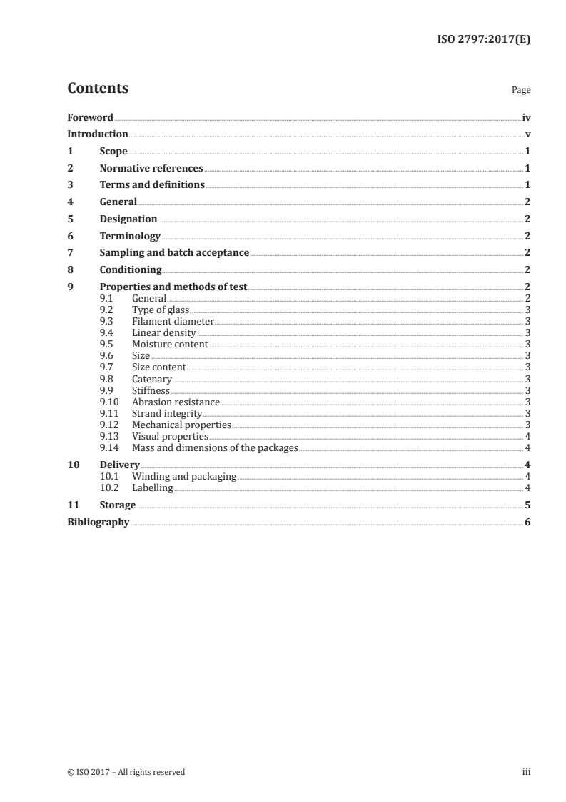 ISO 2797:2017 ISO 2797:2017 - Textile glass — Rovings — Basis for a specification
Released:11/30/2017 - Page 3 preview