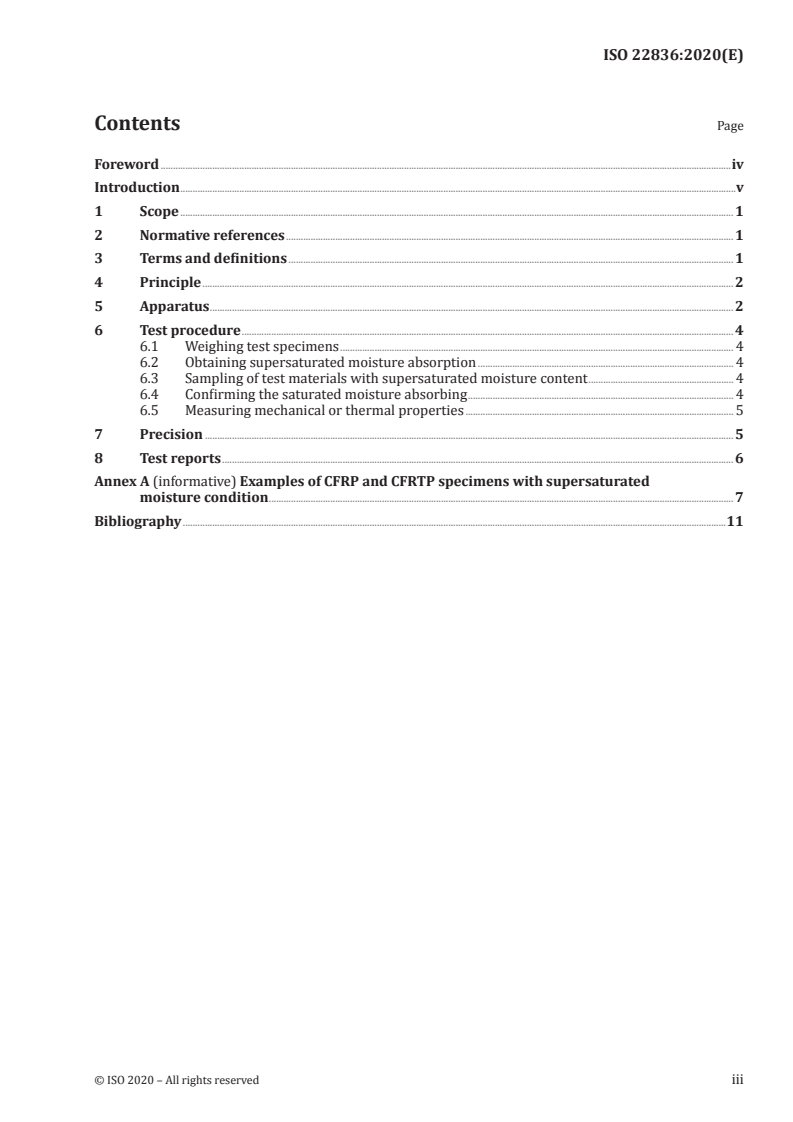 ISO 22836:2020 ISO 22836:2020 - Fibre-reinforced composites — Method for accelerated moisture absorption and supersaturated conditioning by moisture using sealed pressure vessel
Released:9/30/2020
