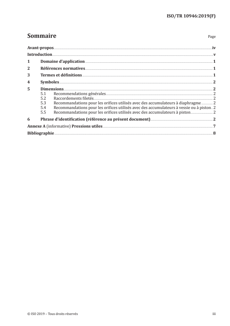 ISO/TR 10946:2019 - Transmissions hydrauliques — Accumulateurs hydropneumatiques avec séparateur — Sélection des orifices hydrauliques préférentiels
Released:10/1/2019