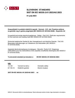 SIST EN IEC 60335-2-81:2023/A2:2023 - Page 1 preview