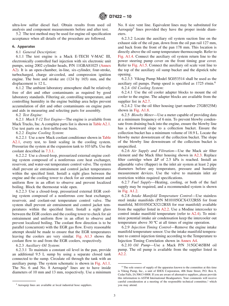 ASTM D7422-10 - Standard Test Method for Evaluation of Diesel Engine Oils in T-12 Exhaust Gas Recirculation Diesel Engine