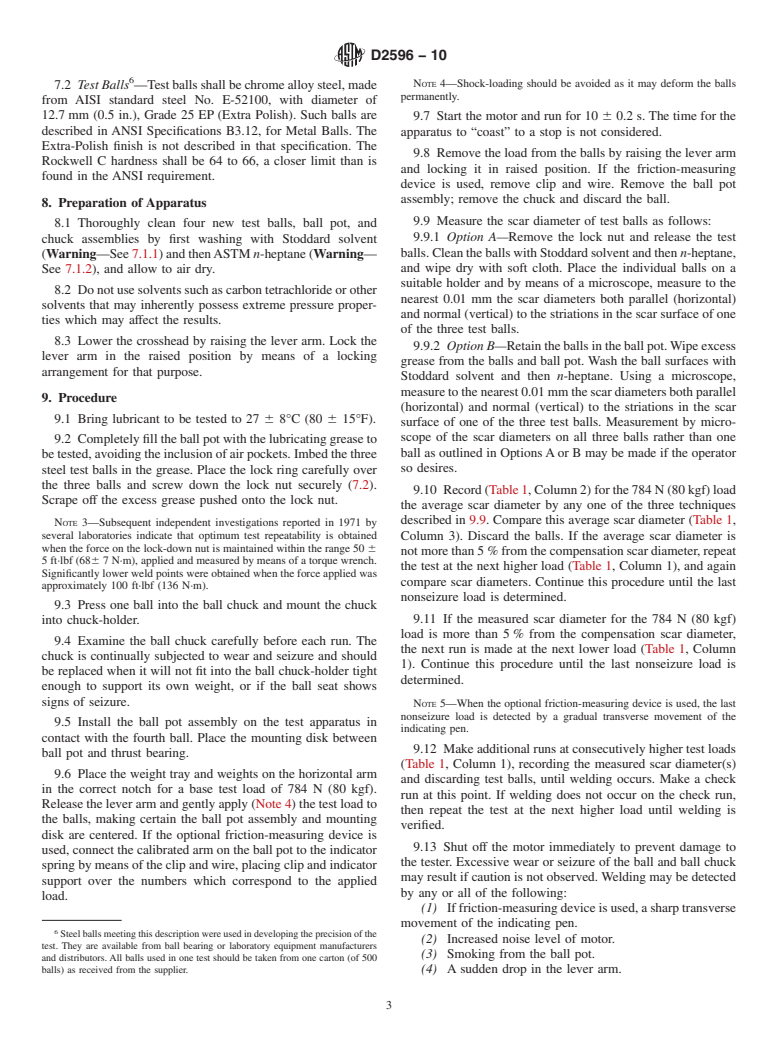 ASTM D2596-10 - Standard Test Method for Measurement of Extreme-Pressure Properties of Lubricating Grease (Four-Ball Method)