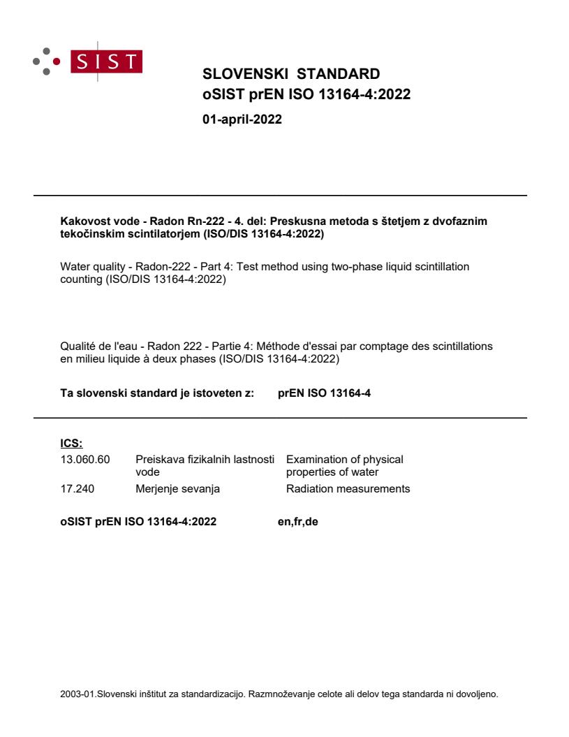 oSIST prEN ISO 13164-4:2022 - BARVE na PDF-str 18,21