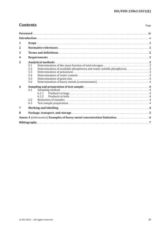 ISO/FDIS 22862:Version 17-jul-2021 - Fertilizers and soil conditioners -- Compound fertilizer -- General requirements