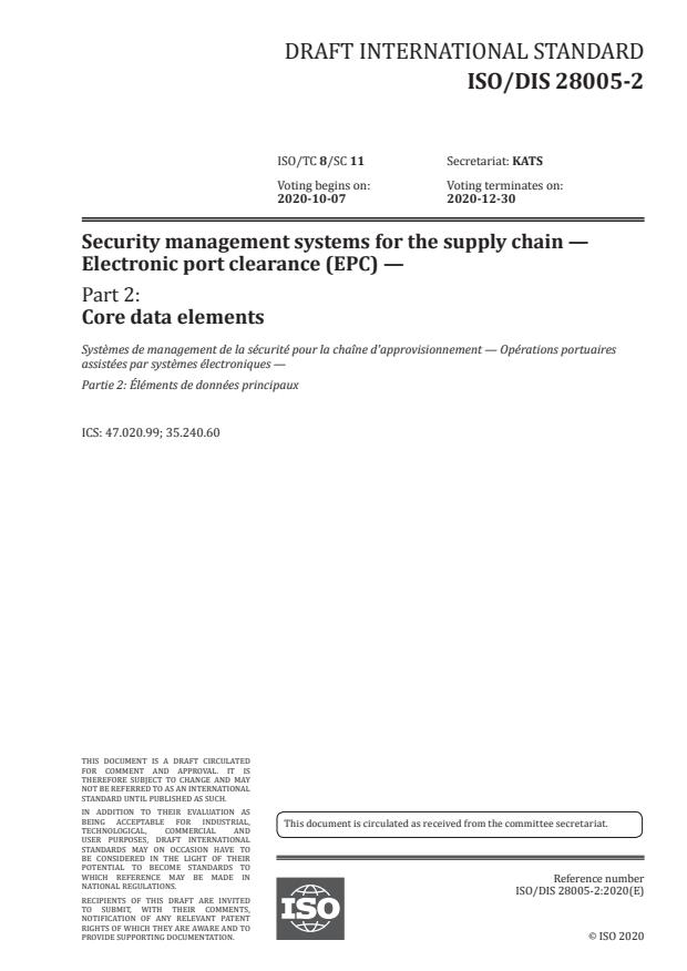 ISO/DIS 28005-2