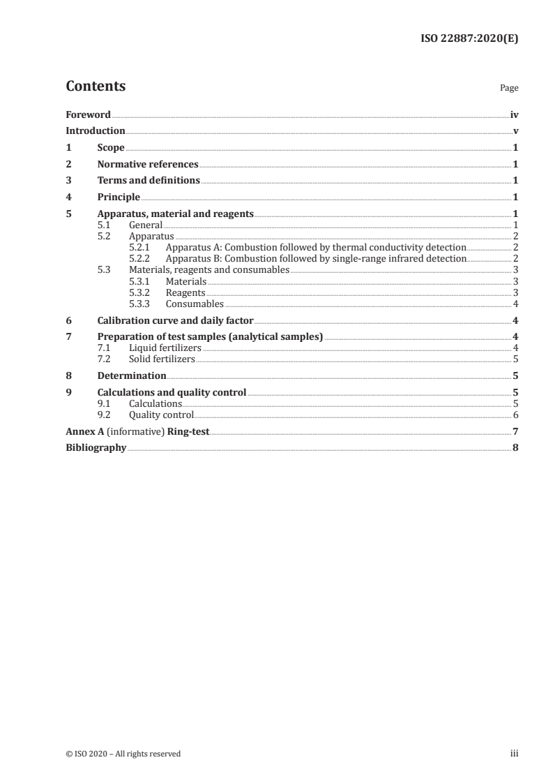 ISO 22887:2020 ISO 22887:2020 - Determination of total sulfur in fertilizers by high temperature combustion
Released:11/23/2020