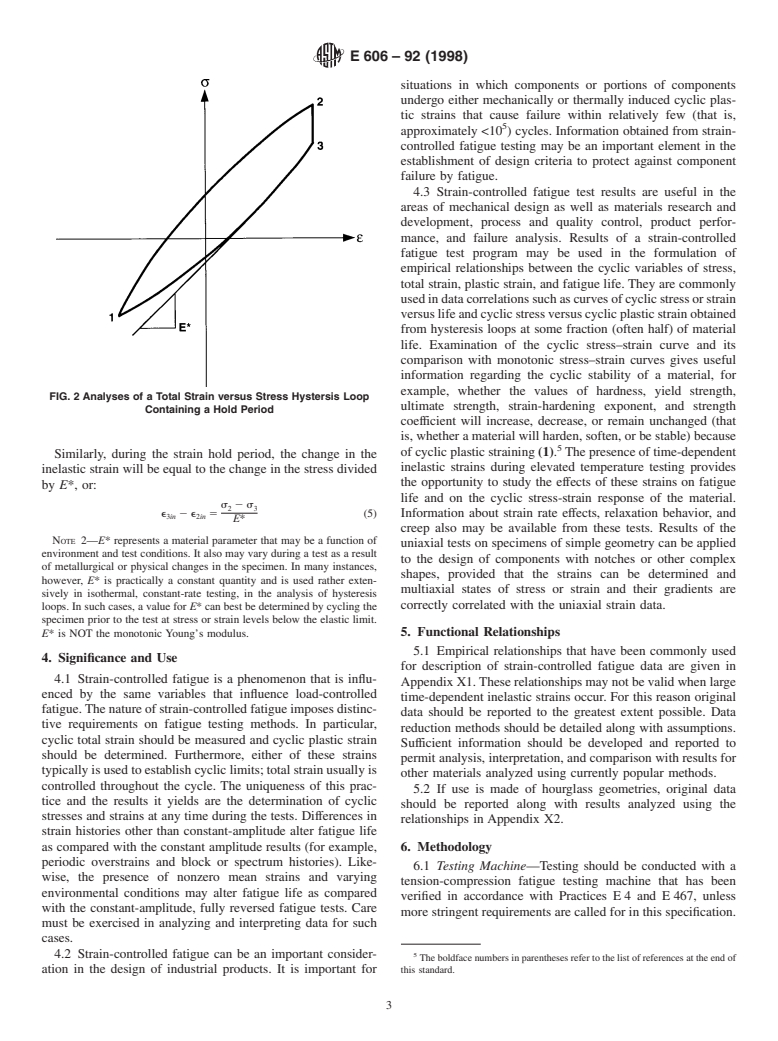 ASTM E606-92(1998) - Standard Practice for Strain-Controlled Fatigue Testing