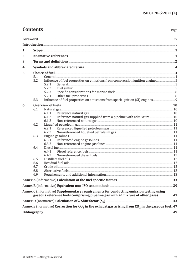 ISO 8178-5:2021 - Reciprocating internal combustion engines — Exhaust emission measurement — Part 5: Test fuels
Released:5/17/2021