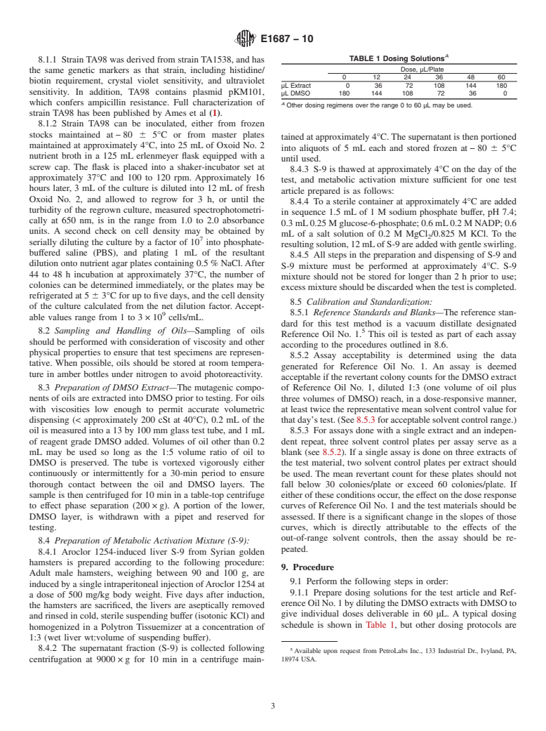 ASTM E1687-10 - Standard Test Method for Determining Carcinogenic Potential of Virgin Base Oils in Metalworking Fluids