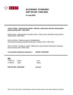 SIST EN ISO 11652:2022 - Page 1 preview