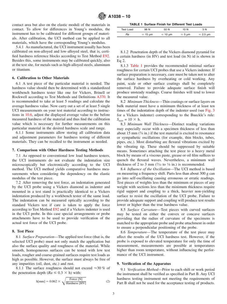 ASTM A1038-10 - Standard Practice for Portable Hardness Testing by the Ultrasonic Contact Impedance Method