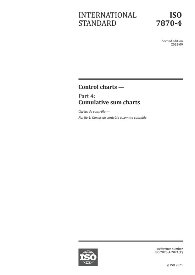 ISO 7870-4:2021 - Control charts