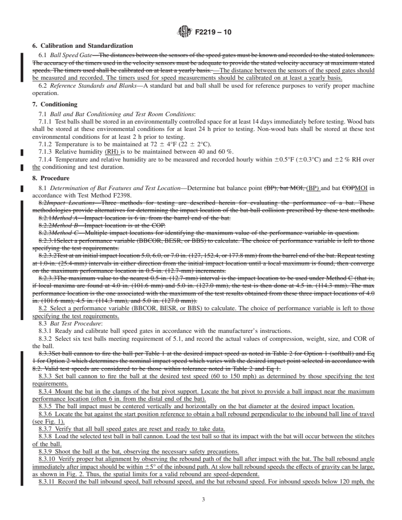 REDLINE ASTM F2219-10 - Standard Test Methods for Measuring High-Speed Bat Performance