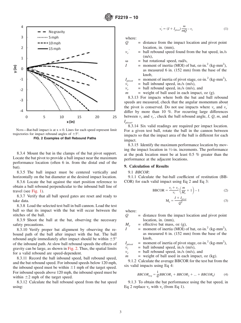 ASTM F2219-10 - Standard Test Methods for Measuring High-Speed Bat Performance