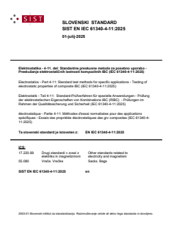 SIST EN IEC 61340-4-11:2025 SIST EN IEC 61340-4-11:2025 - BARVE - Page 1 preview