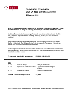 SIST EN 1009-5:2020/oprA1:2024 SIST EN 1009-5:2020/oprA1:2024 - Page 1 preview