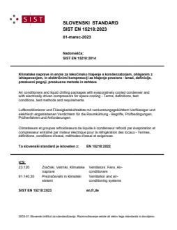 SIST EN 15218:2023 SIST EN 15218:2023 - Page 1 preview