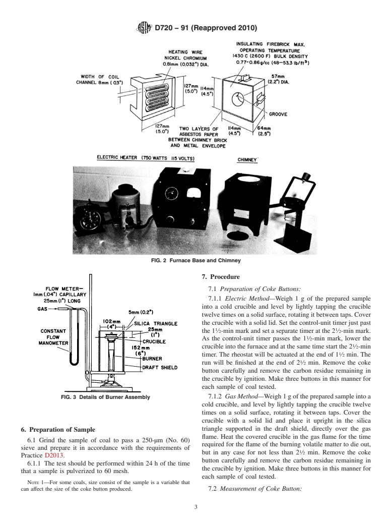 ASTM D720-91(2010) - Standard Test Method for Free-Swelling Index of Coal