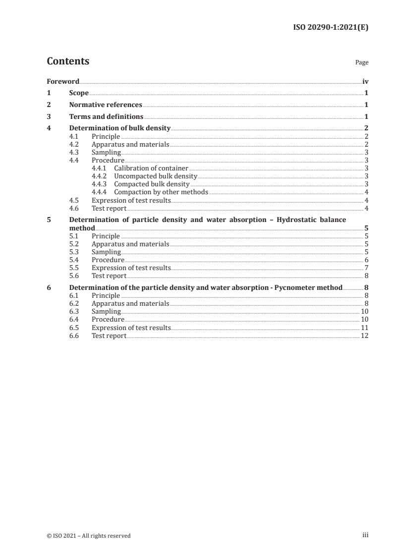 ISO 20290-1:2021 - Aggregates for concrete — Test methods for mechanical and physical properties — Part 1: Determination of bulk density, particle density, particle mass-per-volume and water absorption
Released:11/2/2021