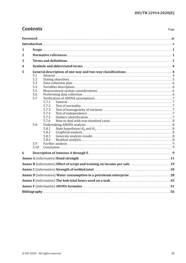 ISO/TR 22914:2020 - Statistical methods for implementation of Six Sigma -- Selected illustration of analysis of variance