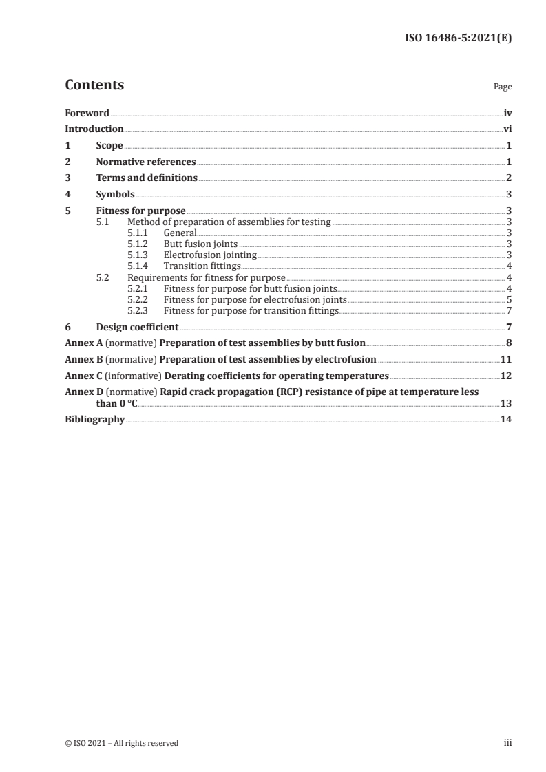 ISO 16486-5:2021 - Plastics piping systems for the supply of gaseous fuels — Unplasticized polyamide (PA-U) piping systems with fusion jointing and mechanical jointing — Part 5: Fitness for purpose of the system
Released:5/11/2021