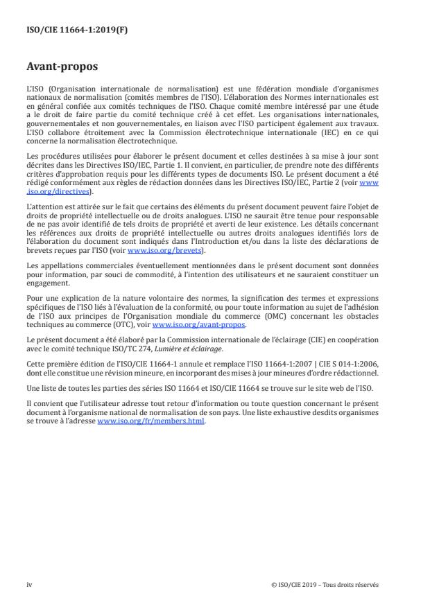 ISO/CIE 11664-1:2019 ISO/CIE 11664-1:2019 - Colorimétrie - Page 4 preview