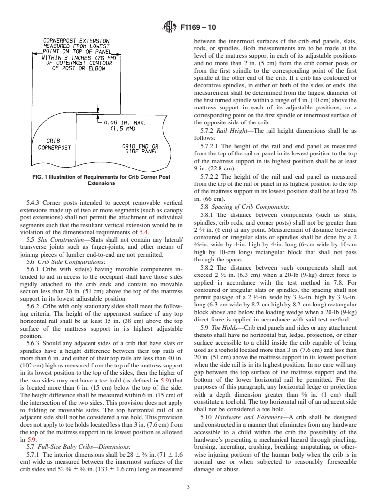 ASTM F1169-10 - Standard Consumer Safety Specification for Full-Size Baby Cribs