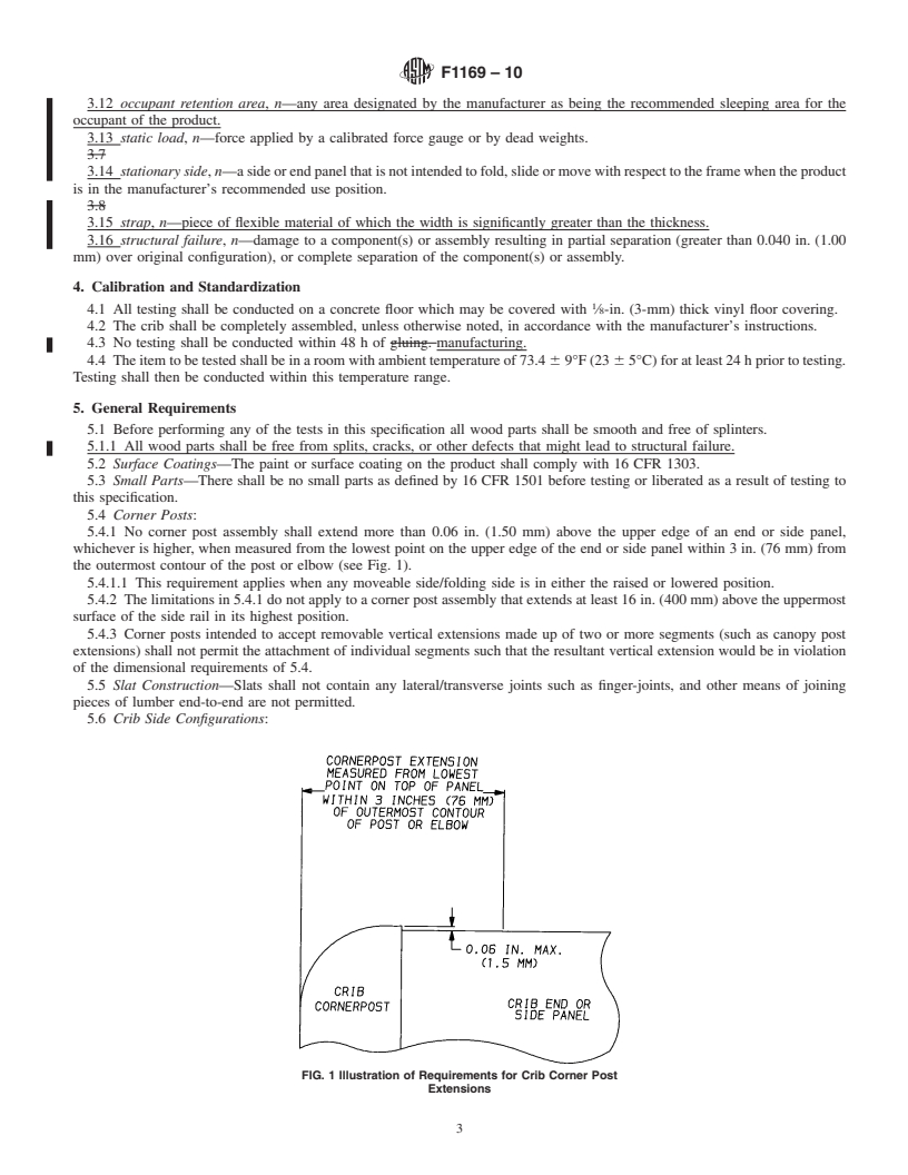 REDLINE ASTM F1169-10 - Standard Consumer Safety Specification for Full-Size Baby Cribs