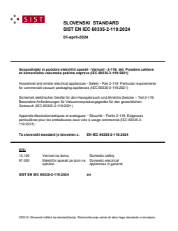 EN IEC 60335-2-119:2024 EN IEC 60335-2-119:2024 - Page 1 preview