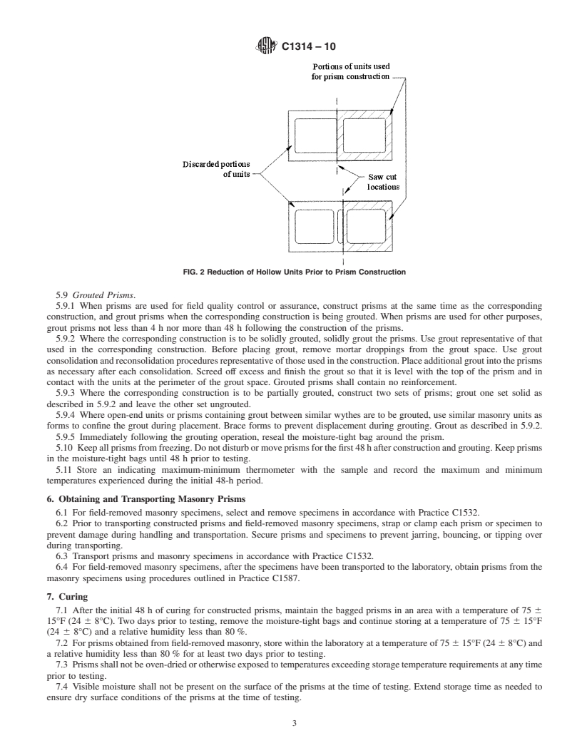 REDLINE ASTM C1314-10 - Standard Test Method for Compressive Strength of Masonry Prisms
