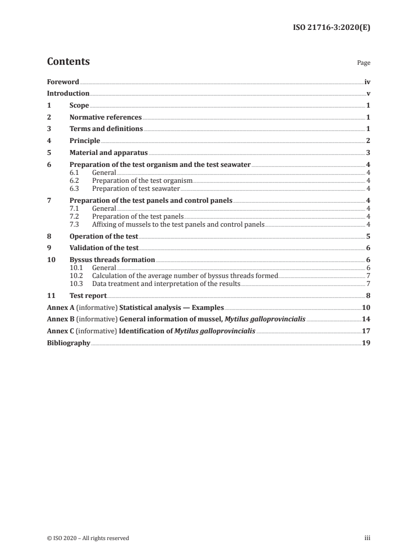 ISO 21716-3:2020 ISO 21716-3:2020 - Ships and marine technology — Bioassay methods for screening anti-fouling paints — Part 3: Mussels
Released:11/27/2020