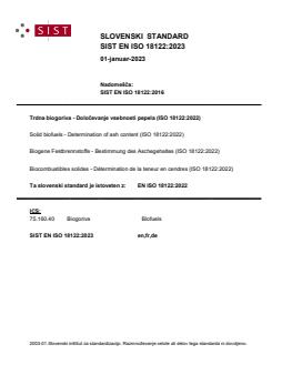 EN ISO 18122:2023 - Page 1 preview