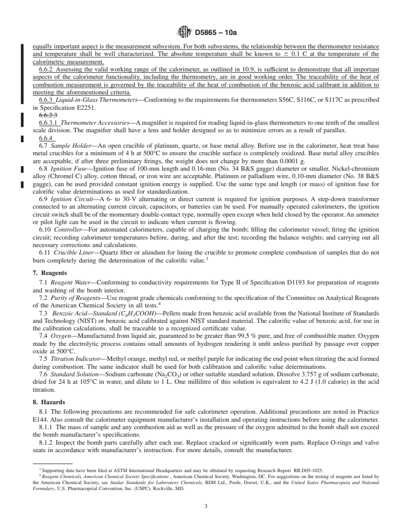 REDLINE ASTM D5865-10a - Standard Test Method for  Gross Calorific Value of Coal and Coke