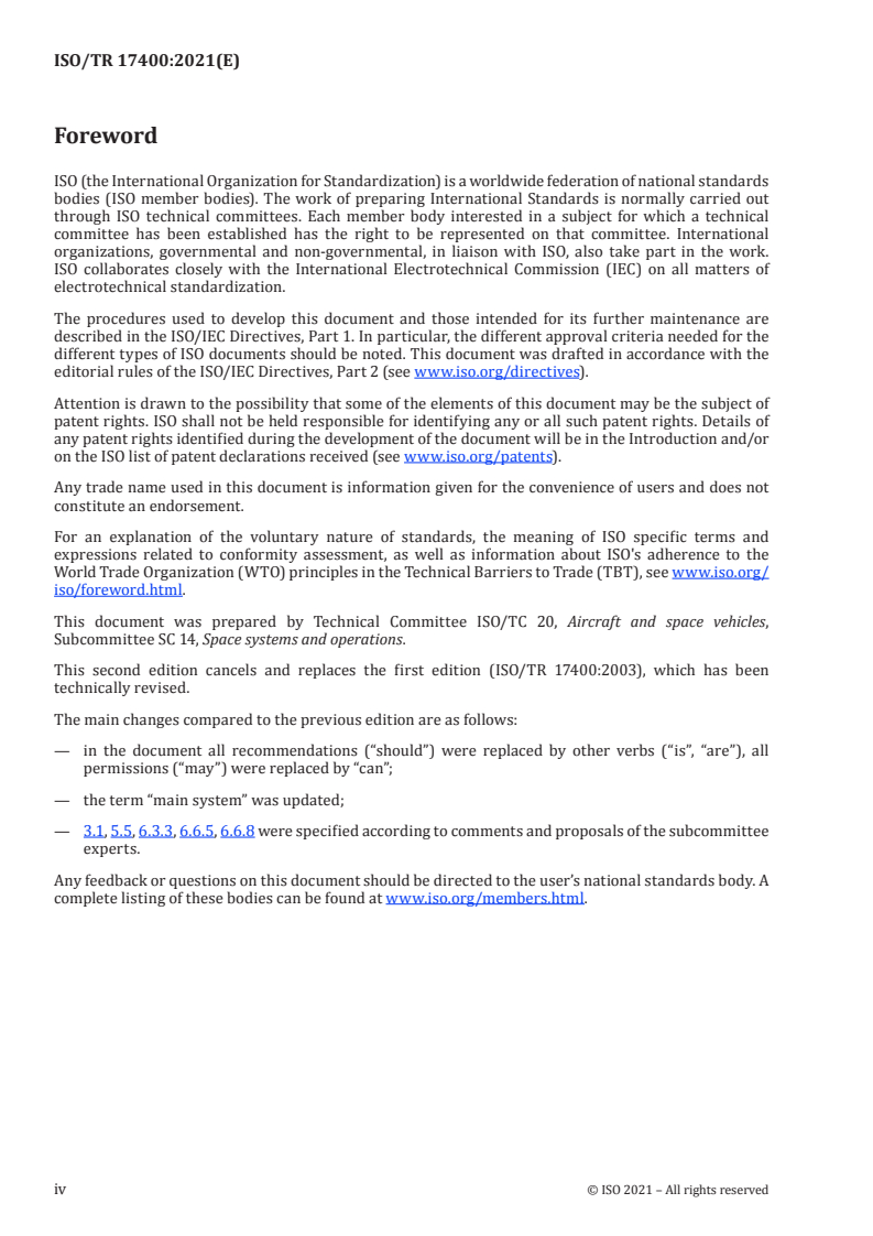 ISO/TR 17400:2021 ISO/TR 17400:2021 - Space systems — Space launch complexes, integration sites and other facilities — General testing guidelines
Released:8/12/2021 - Page 4 preview