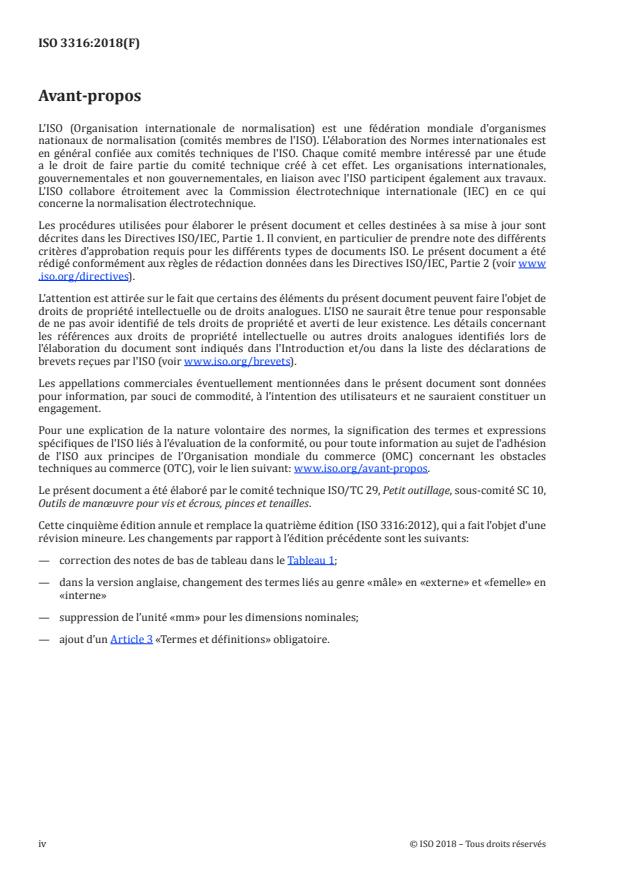 ISO 3316:2018 ISO 3316:2018 - Outils de manoeuvre pour vis et écrous -- Adaptateurs pour douilles a main a carré conducteur -- Dimensions et essais - Page 4 preview
