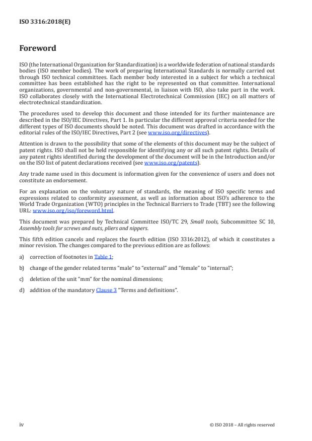 ISO 3316:2018 ISO 3316:2018 - Assembly tools for screws and nuts -- Attachments for hand-operated square drive socket wrenches -- Dimensions and tests - Page 4 preview