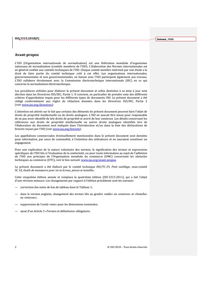 ISO 3315:2018 REDLINE ISO 3315:2018 - Assembly tools for screws and nuts — Driving parts for hand-operated square drive socket wrenches — Dimensions and tests
Released:5/22/2018 - Page 2 preview