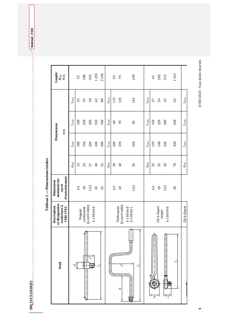ISO 3315:2018 REDLINE ISO 3315:2018 - Assembly tools for screws and nuts — Driving parts for hand-operated square drive socket wrenches — Dimensions and tests
Released:5/22/2018 - Page 4 preview