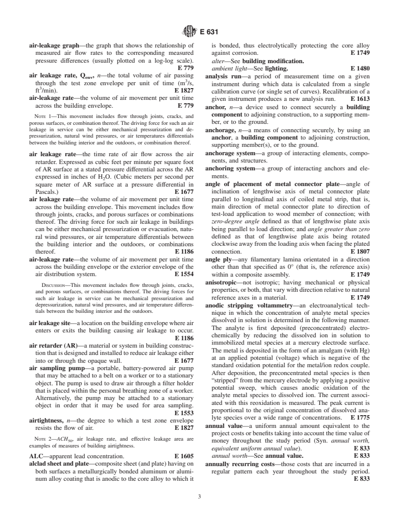 ASTM E631-93a(1998)e1 - Standard Terminology of Building Constructions