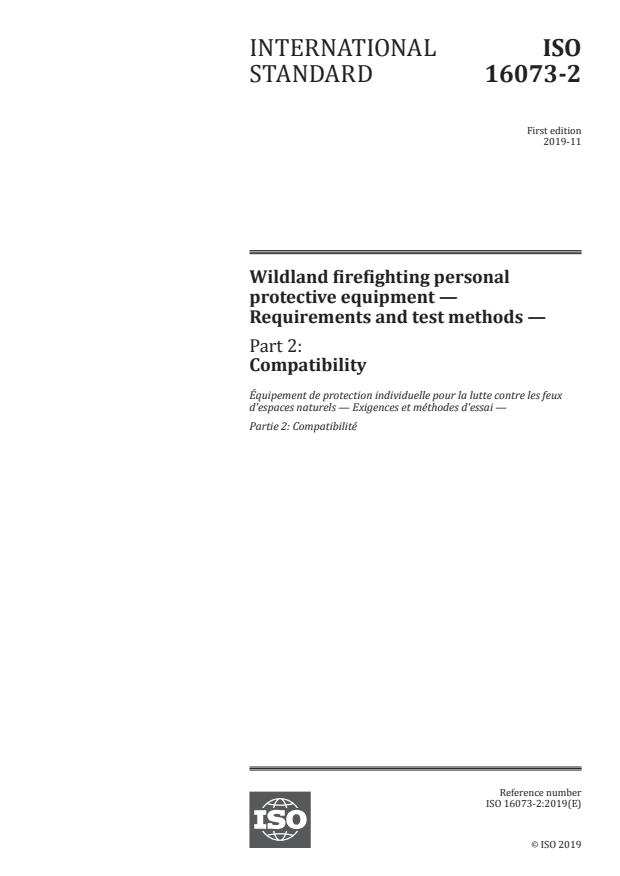 ISO 16073-2:2019 - Wildland firefighting personal protective equipment -- Requirements and test methods