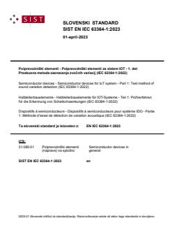 SIST EN IEC 63364-1:2023 - Page 1 preview