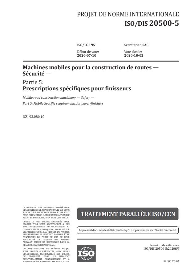 ISO/DIS 20500-5