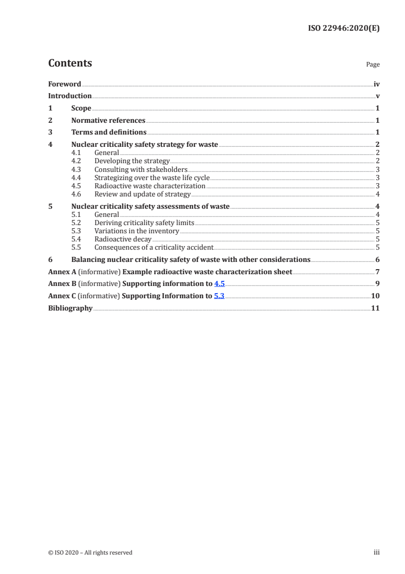 ISO 22946:2020 - Nuclear criticality safety — Solid waste excluding irradiated and non-irradiated nuclear fuel
Released:1/8/2020