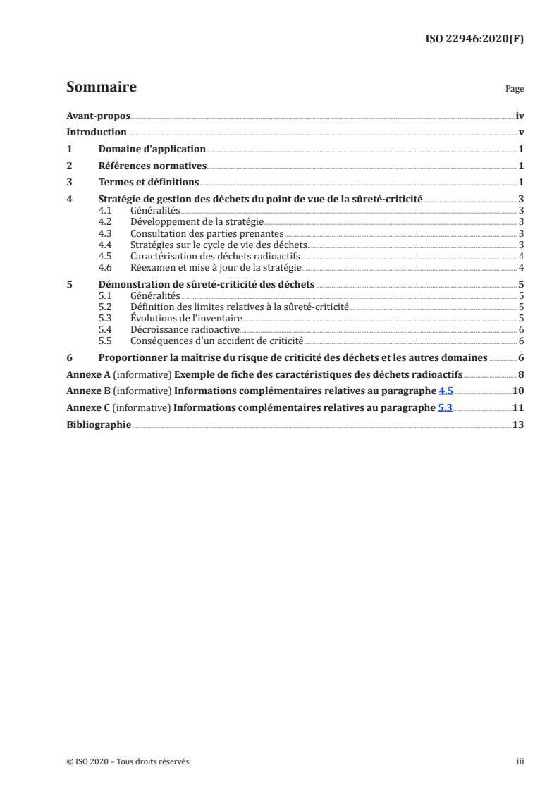 ISO 22946:2020 - Sûreté-criticité — Déchets solides à l'exclusion du combustible nucléaire irradié et non irradié
Released:1/8/2020