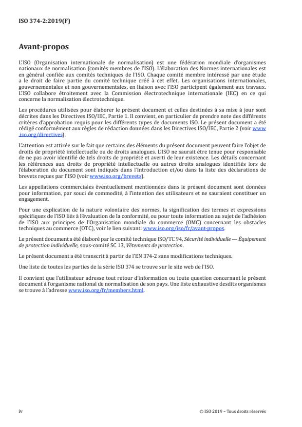 ISO 374-2:2019 ISO 374-2:2019 - Gants de protection contre les produits chimiques dangereux et les micro-organismes - Page 4 preview
